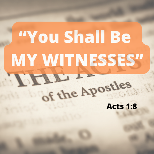 You Shall Be MY WITNESSES