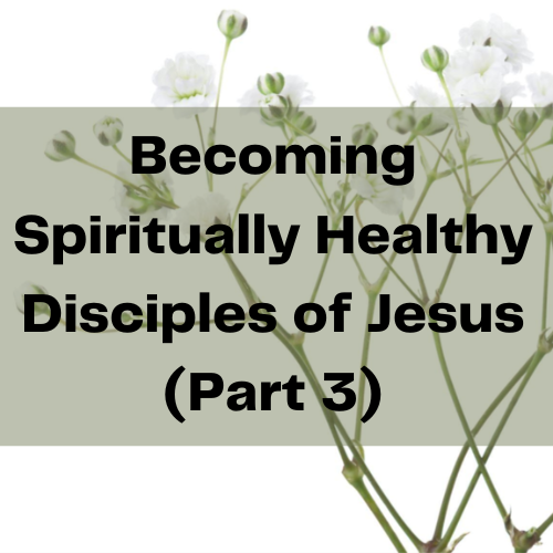 Becoming Spiritually Healthy Disciples of Jesus Part 3